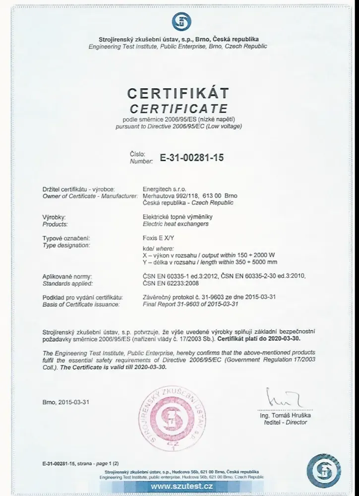Certifikát 1