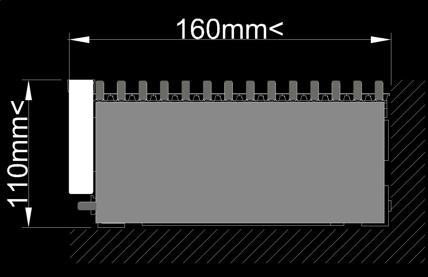 MINIMÁLNÍ ROZMĚRY S VENTILÁTOREM FMI-Q