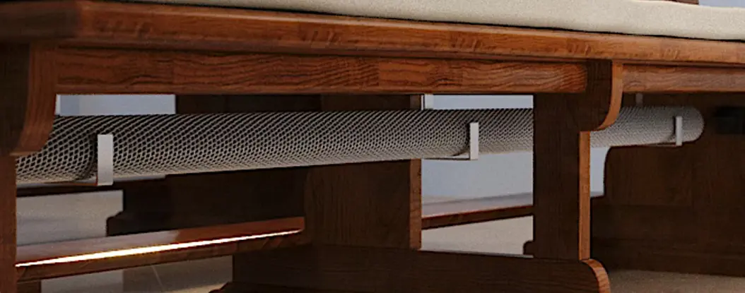 Bench heating 
for churches