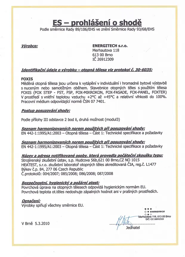 Certifikát 6