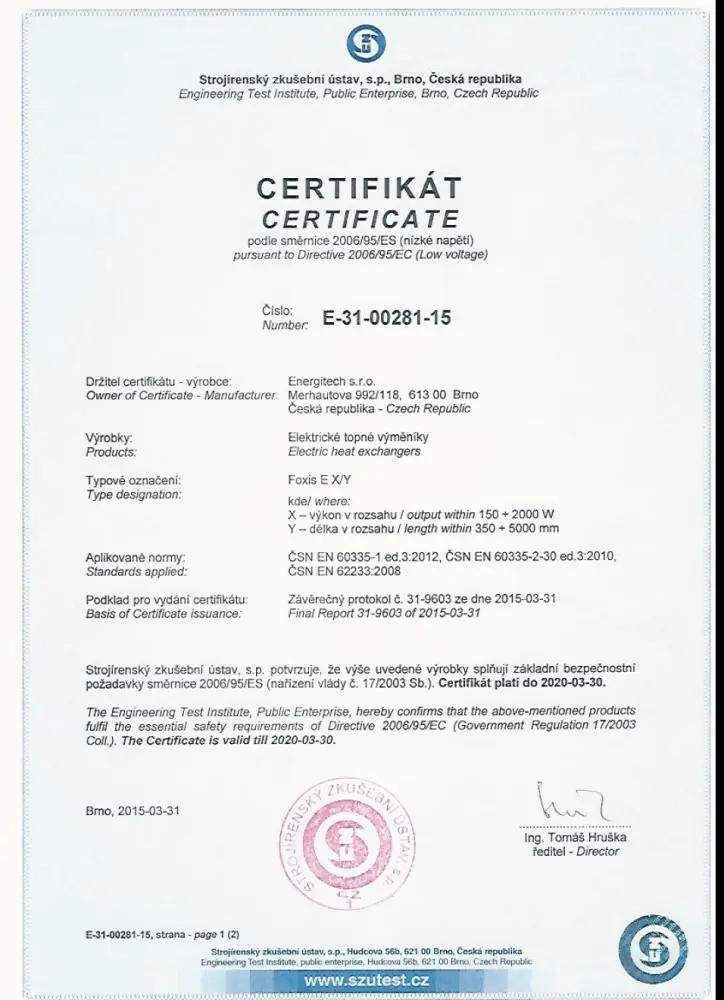 Certifikát 1